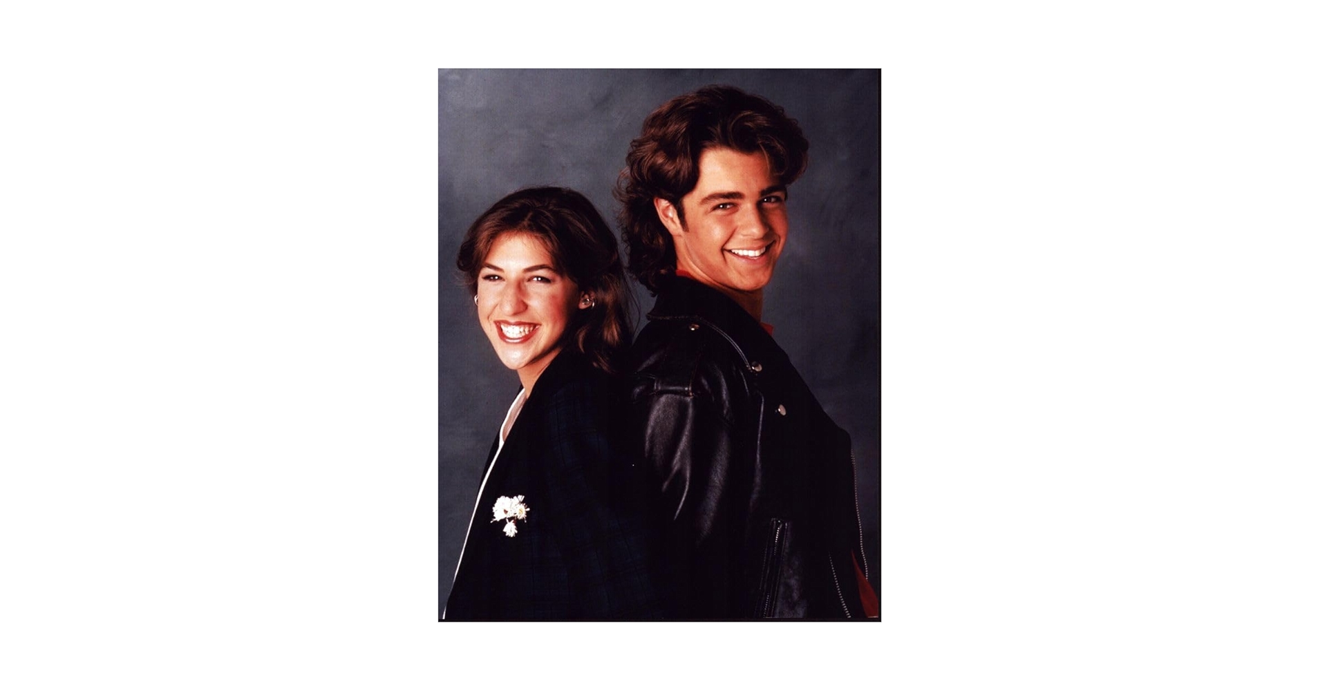 Amazon.com: Posterazzi Mayim Bialik And Joey Lawrence Back To Back